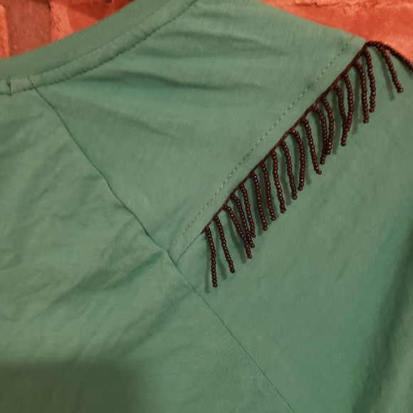 BNWT Women's Taverniti LS Shirt, Beautiful Shade of Aquamarine - Picture 6 of 9